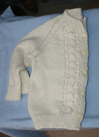 Natural 100% Alpaca baby jacket