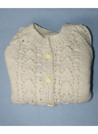 Natural 100% Alpaca baby jacket