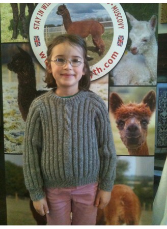 Natural 100% Alpaca childs jumper