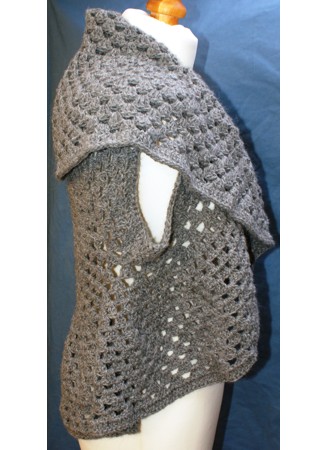 Crocheted Waist Circle Jacket