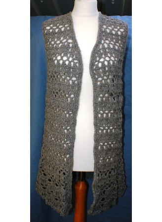 Grey Lacey Long Jacket