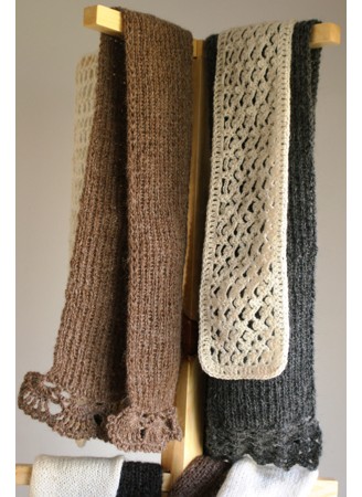 Natural 100% Alpaca scarves