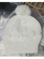 Natural 100% Alpaca baby bobble hat