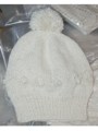 Natural 100% Alpaca baby bobble hat