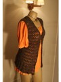 Brown Lacey Sleeveless Jacket